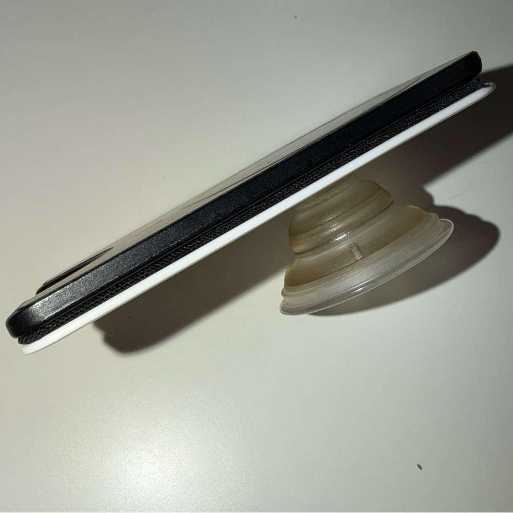 White Phone Case with Card Holder and Grip - Picture 5 of 10